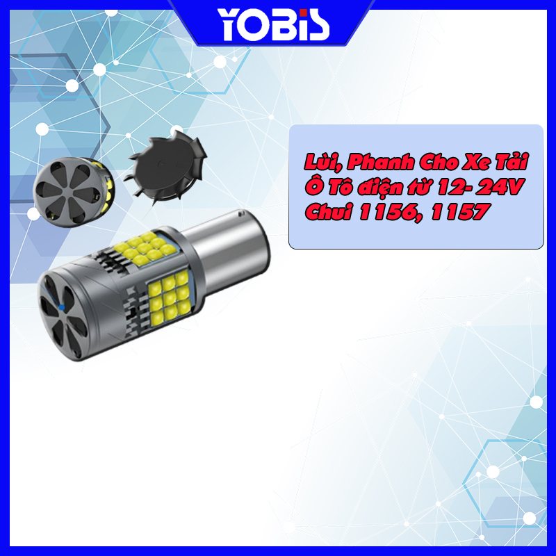 (12 - 24V) - 1 Bộ ( 2 Bóng) - Led Phanh Chui 1157, Lùi Chui 1156 Không Nháy Sáng Cao Điện Từ 12- 24V - Ảnh 4