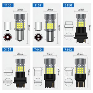 (12 - 24V) - 1 Bộ ( 2 Bóng) - Led Phanh Chui 1157, Lùi Chui 1156 Không Nháy Sáng Cao Điện Từ 12- 24V